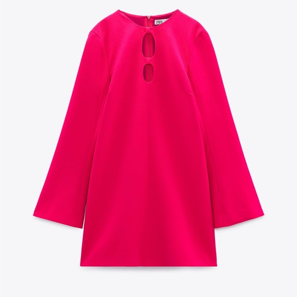 NWT Zara Fuchsia cutout dress - Picture 6 of 9